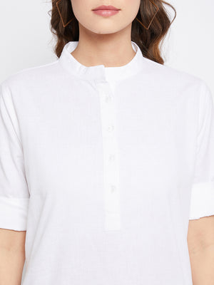 Pure Cotton Flex White Tunic