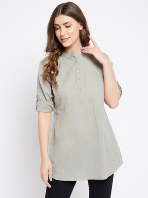 Pure Cotton Flex Grey Tunic