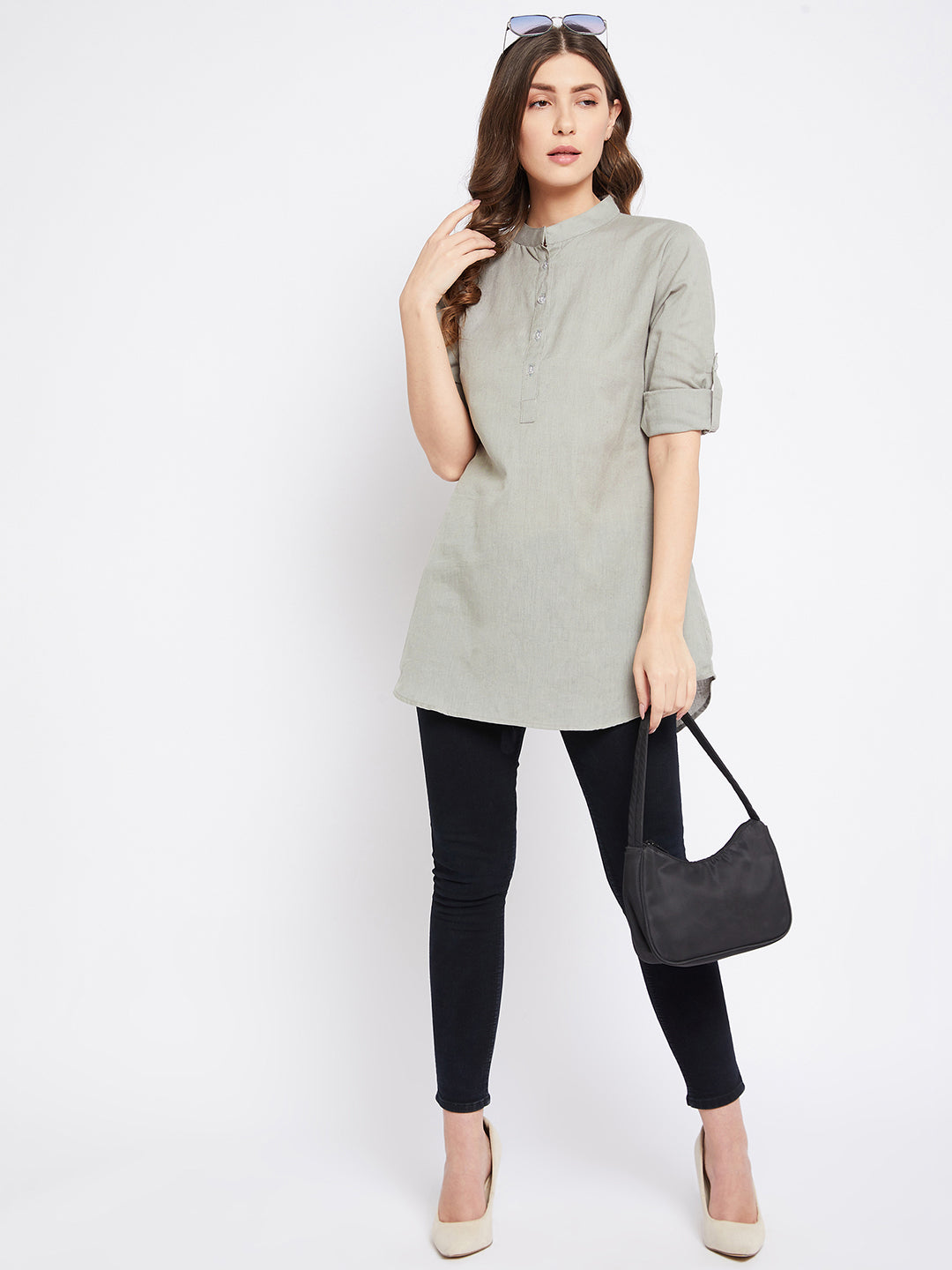 Pure Cotton Flex Grey Tunic