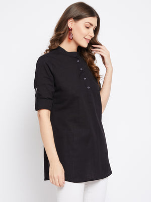 Pure Cotton Flex Black Tunic