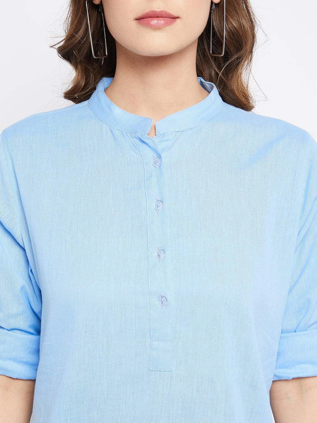 Pure Cotton Flex Powder Blue Tunic