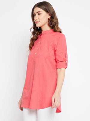 Pure Cotton Flex Powder Pink Tunic