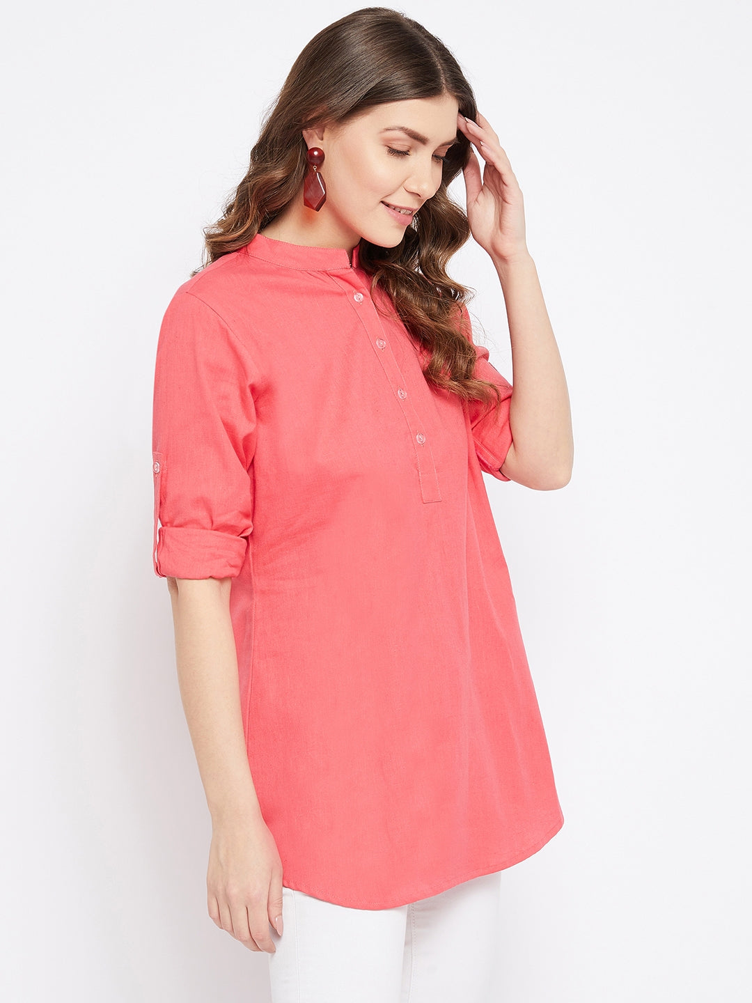 Pure Cotton Flex Powder Pink Tunic