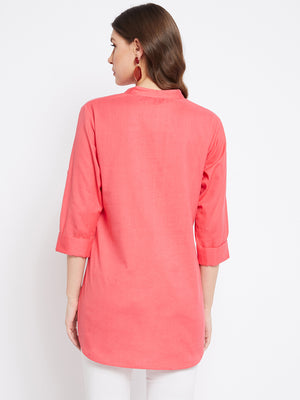 Pure Cotton Flex Powder Pink Tunic