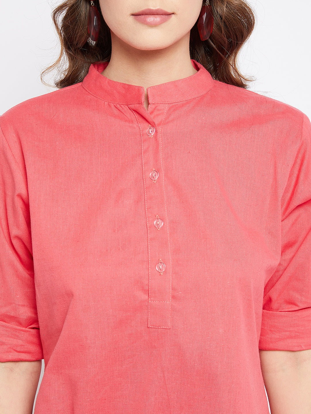 Pure Cotton Flex Powder Pink Tunic