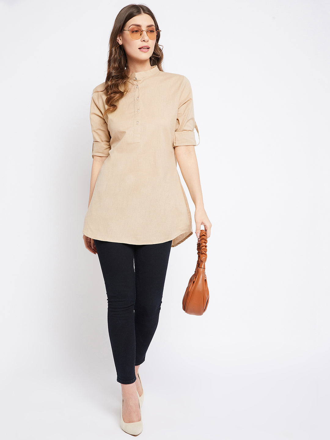 Pure Cotton Flex Beige Tunic