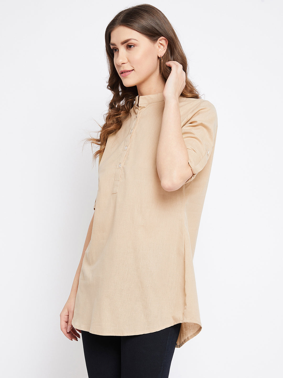 Pure Cotton Flex Beige Tunic