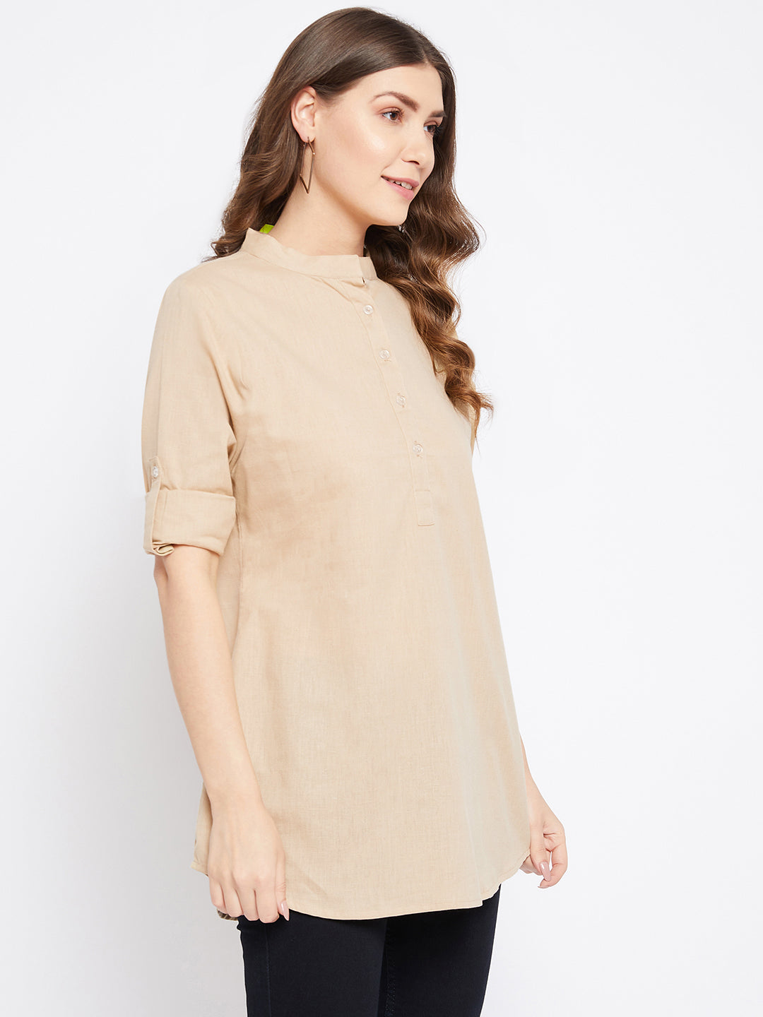 Pure Cotton Flex Beige Tunic