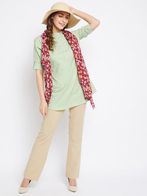 Pure Cotton Flex Green Tunic