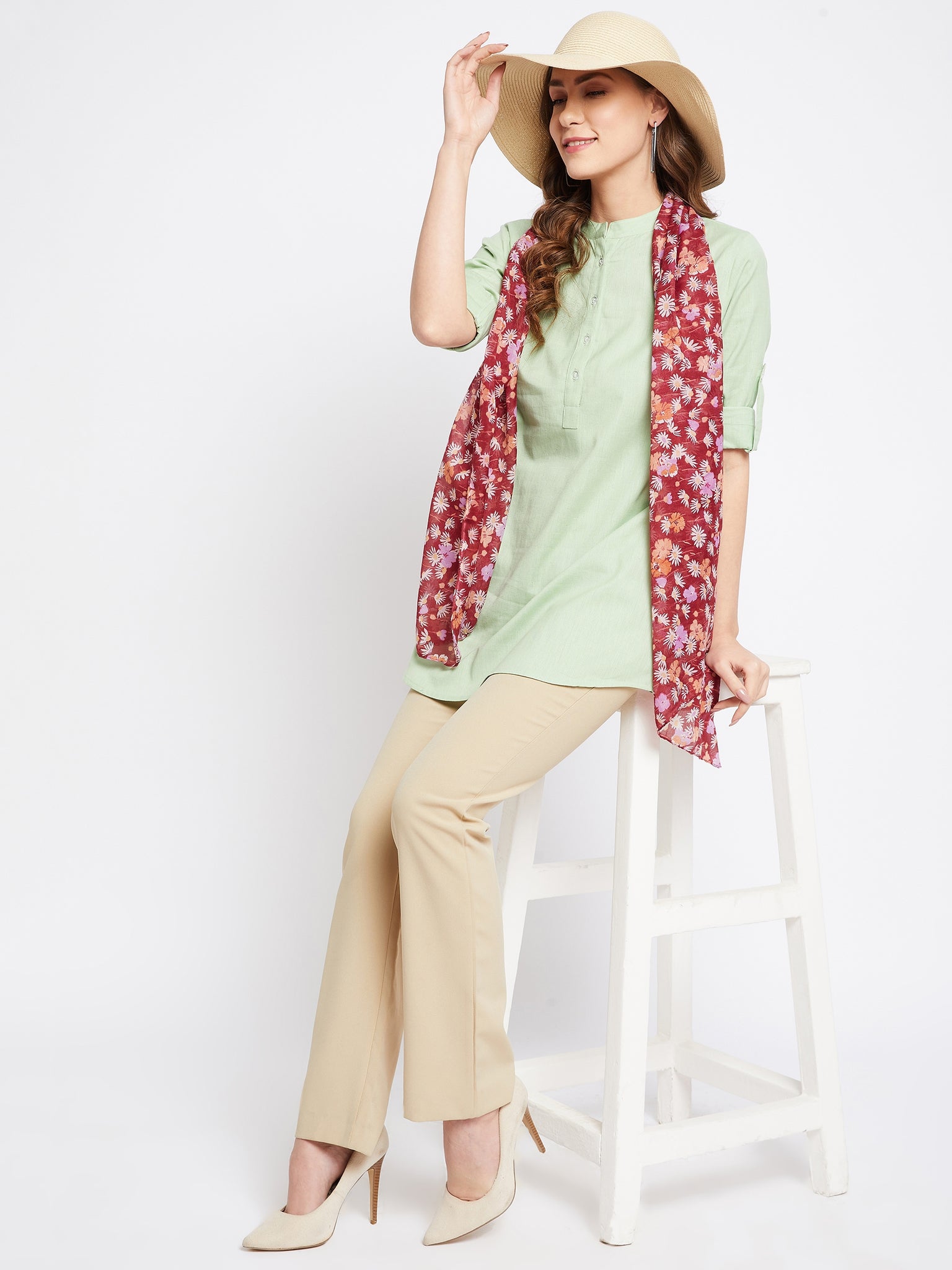 Pure Cotton Flex Green Tunic