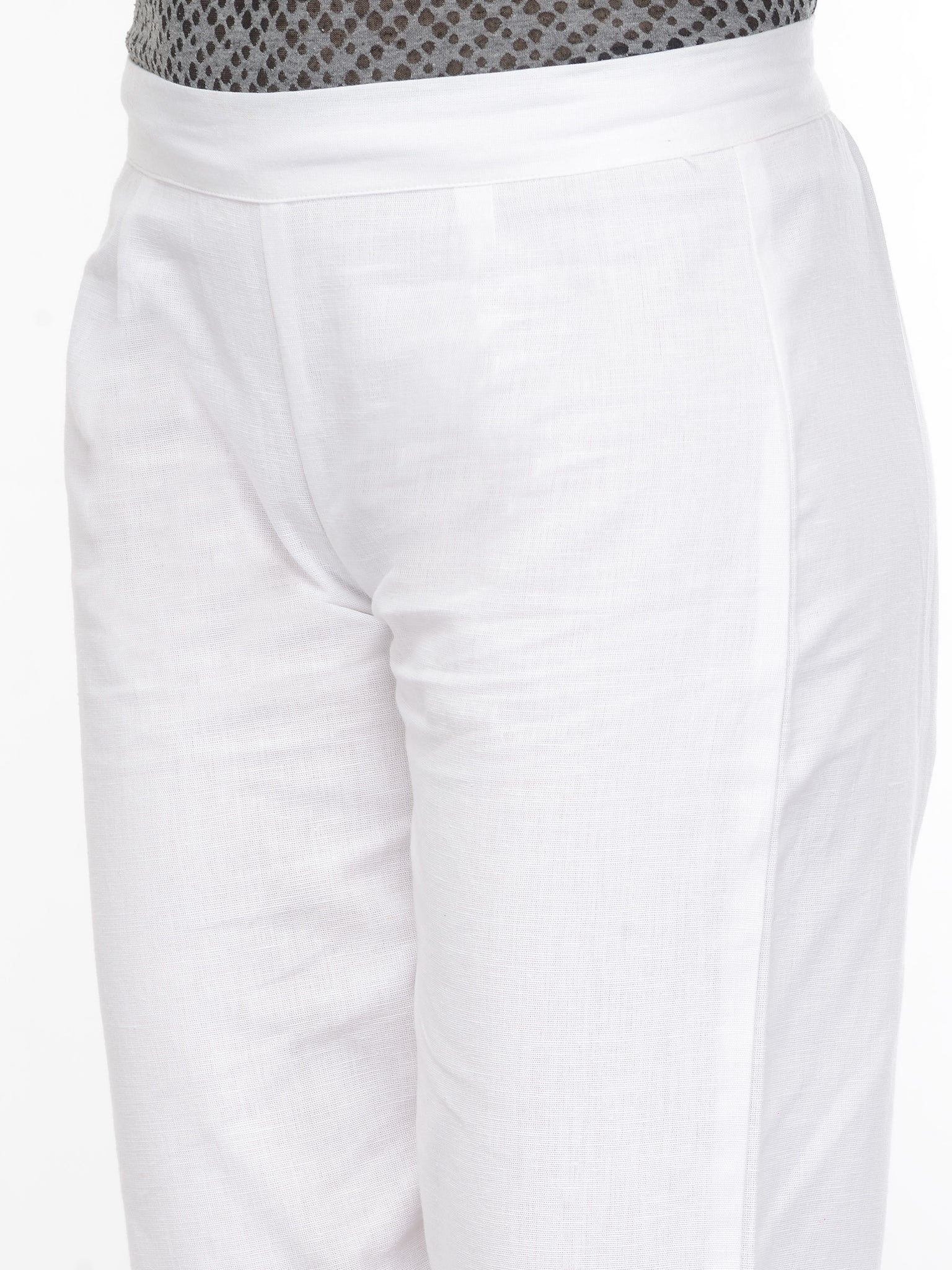 Printed Tunic & White Trouser Set (Sku- BLMD21SP26).