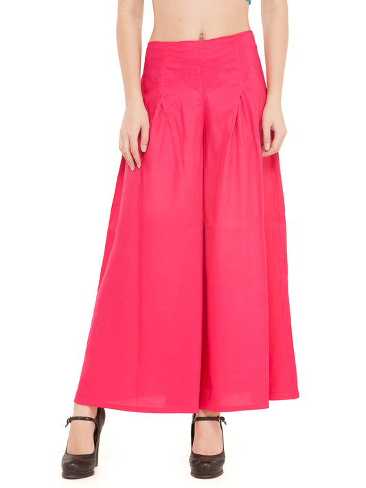 Fushcia Rayon Palazzo.