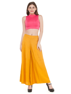 Mustard Rayon Palazzo.