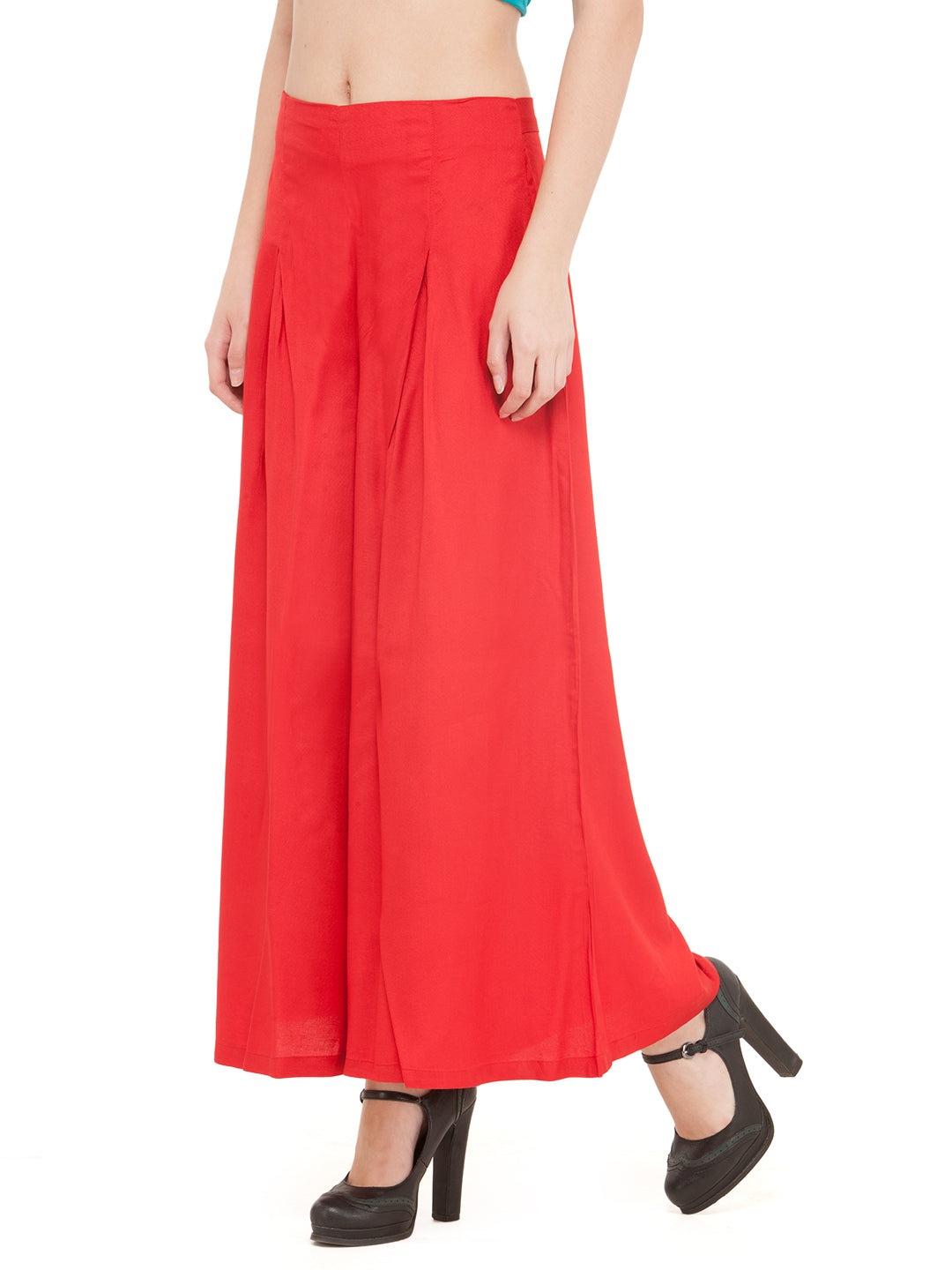Red Rayon Palazzo.