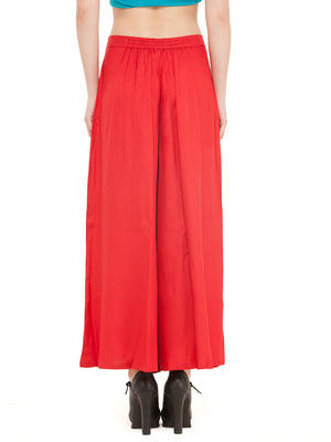 Red Rayon Palazzo.