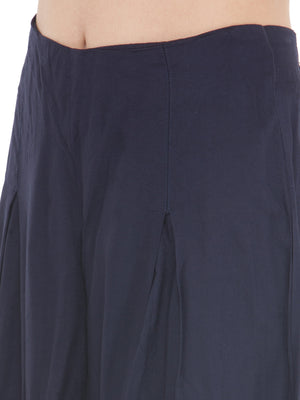 Navy Blue Rayon Palazzo.