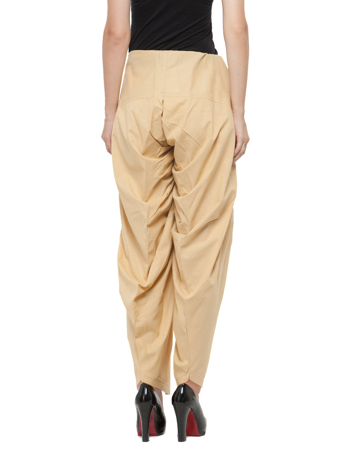 Cotton Beige Patiala( Sku- PTGD1704).