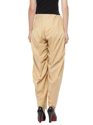 Cotton Beige Patiala( Sku- PTGD1704).