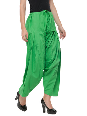 Cotton Parrot Green Patiala (Sku-PTGR1710).