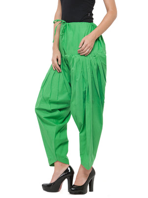 Cotton Parrot Green Patiala (Sku-PTGR1710).