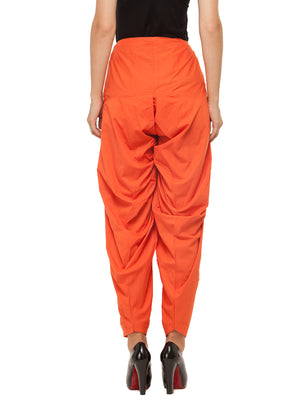 Cotton Orange Patiala (Sku-PTOR1709).