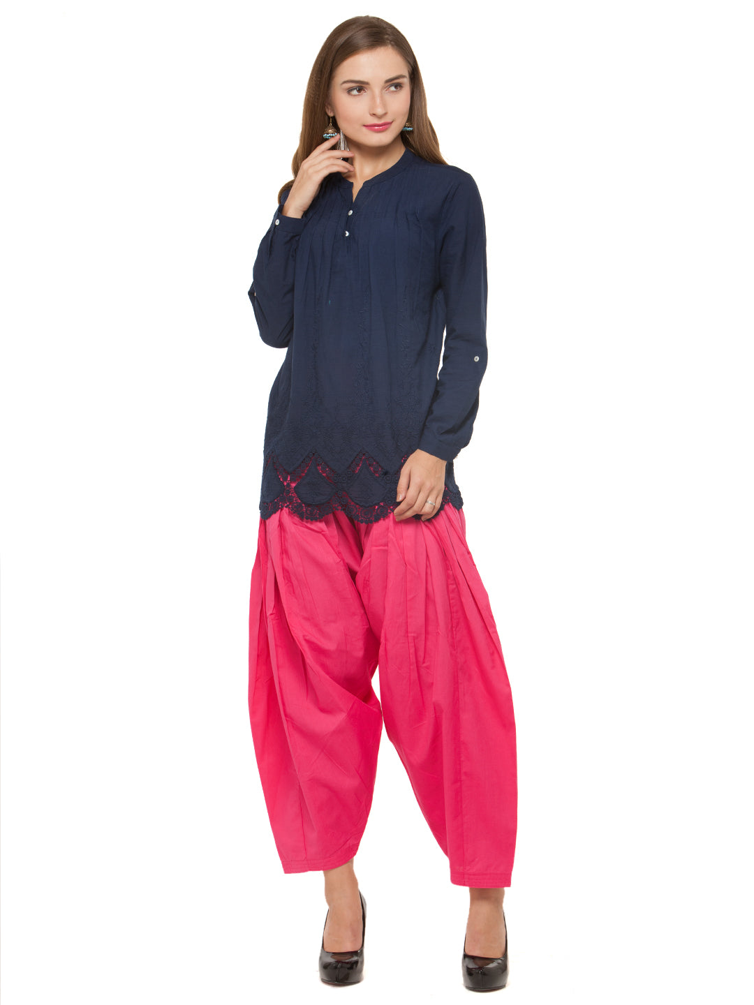 Cotton Pink Patiala (Sku- PTPK1703).