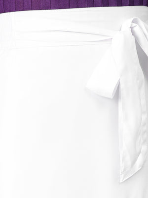 White Ruffled High Low Skirt (Sku- BLMG12810).