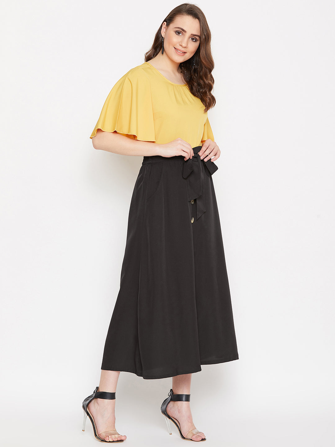 Top & A-line Skirt Set (Sku-BLMG20281).