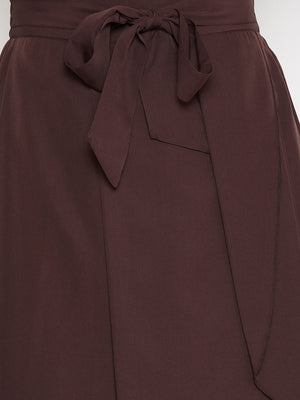 Frill Sleeve Top & Asymmetrical Skirt  Set (Sku-BLMG20291).