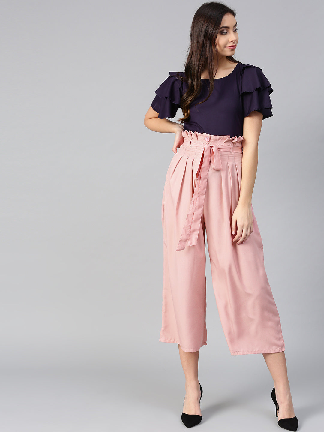 Get Strap Gathered Top and Flared Pants  Set at  3490  LBB Shop