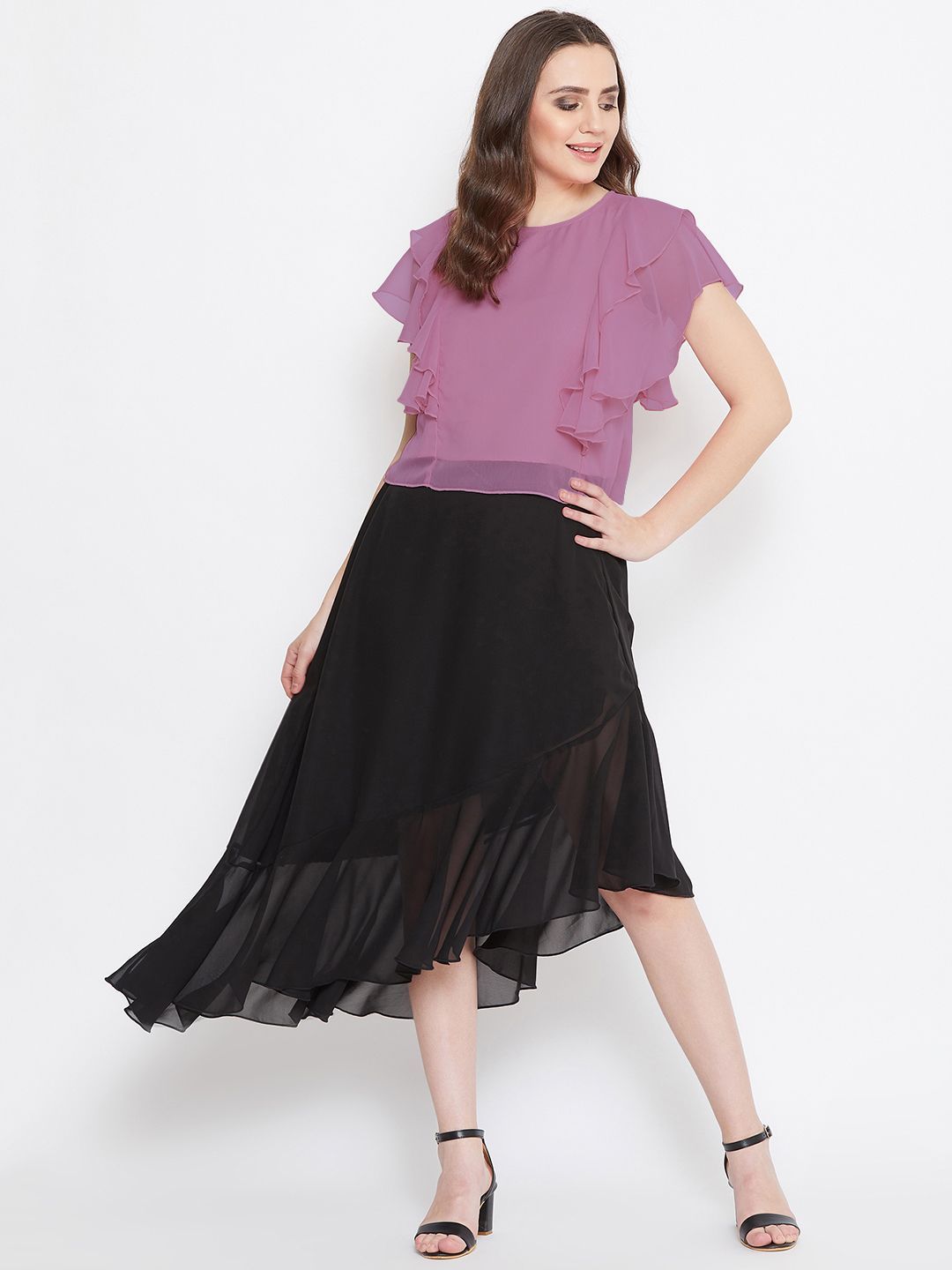 Casual Layered Solid Women Purple Top